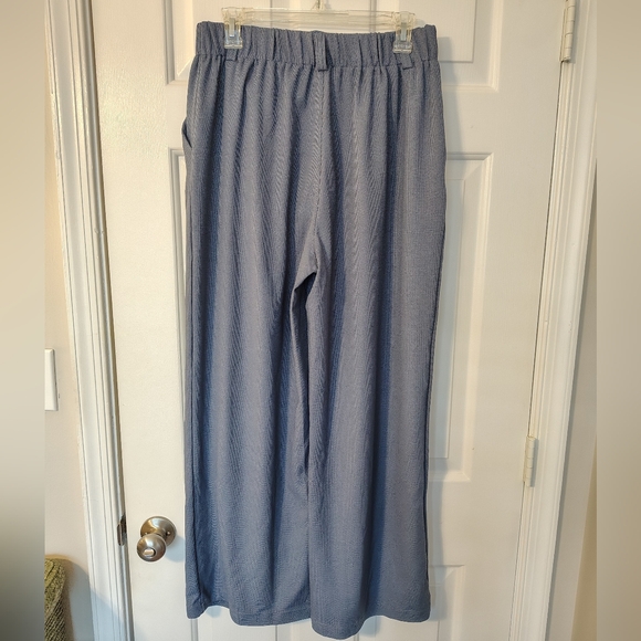 2/$38 HALARA Flex Waffle Work Pants Pockets Dusty Blue - Picture 3 of 4